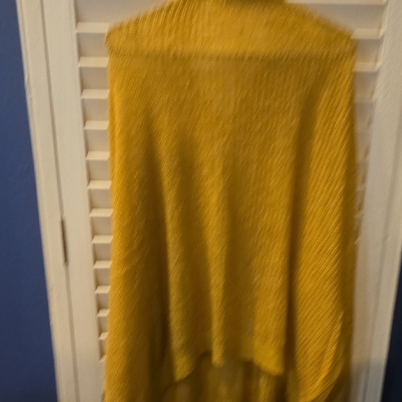 Easel Mustard V Neck Sweater.Extra Stretch - Picture 3 of 5